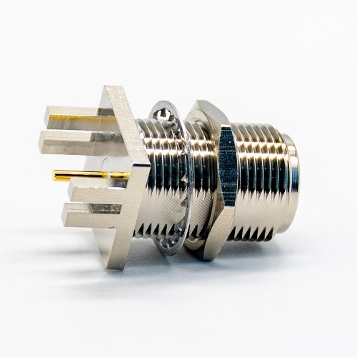 Edge Mount N Type Connector Straight Female Bulkhead Receptacle