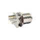Edge Mount N Type Connector Straight Female Bulkhead Receptacle