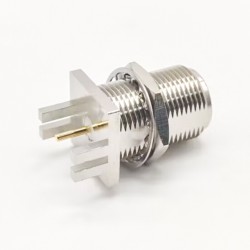 Edge Mount N Type Connector Straight Female Bulkhead Receptacle