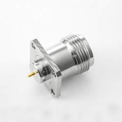 Female N Straight Welding Plate 4 Hole Flange Solder for PCB Mount