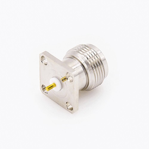 Flange Mount N Connector Welding Plate 4 Hole Flange Straight Female Solder for PCB Mount