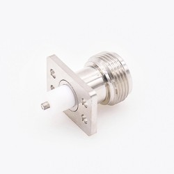 Jack Connector N Type Welding Plate 4 Hole Flange Straight Solder for PCB Mount