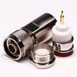 N Connector 180 Degree Male Clamp Type Coaxial Connector