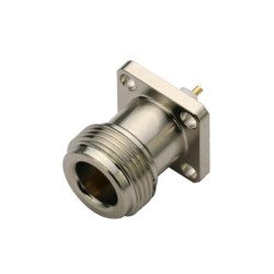 N Connector Female Panel Mount Straight 4Hole Receptacle