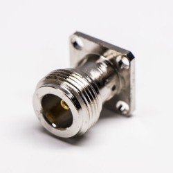 N Connector Female Panel Mount Straight Dust Cap Epoxy Captivate