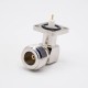 N Connector Female Right Angle PCB Mount Four Hole Flange Through Hole Nickel Plating