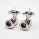 N Connector Female Right Angle PCB Mount Four Hole Flange Through Hole Nickel Plating