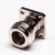 N Connector Flange Mount Female with 4 Hole Flange Extended PTFE