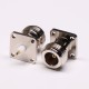N Connector Flange Mount Female with 4 Hole Flange Extended PTFE