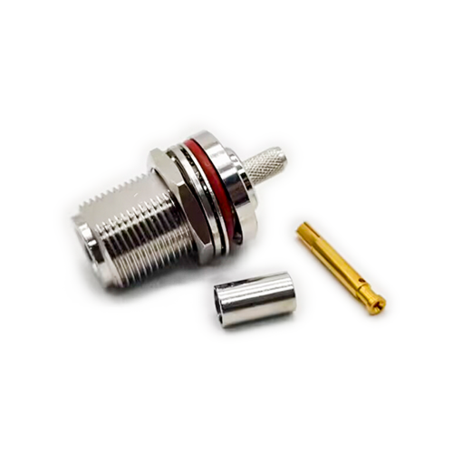 N Connector for RG223,142,400 Straight Bulkhead Female with Panel Seal