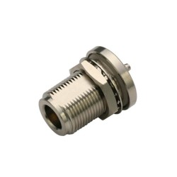 N Connector for RG223,142,400 Straight Bulkhead Female with Panel Seal