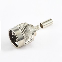 N Connector Male RG58 Straight Crimp for SYV50-3 RG142