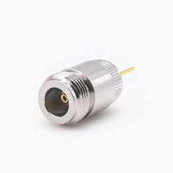 N Connector PCB Mount Welding Plate Straight Female