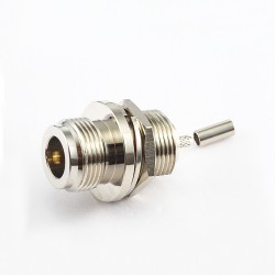 N Connector RG174 Bulkhead Female Straight Crimp for RG316