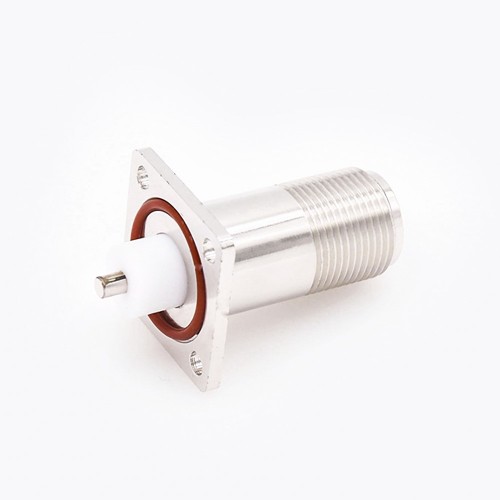 N Connector Solder Female Straight Waterproof Welding Plate 4 Hole Flange for PCB Mount