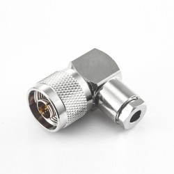 N Elbow Type Connector Male Clamp SYV50-3 RG58 RG142
