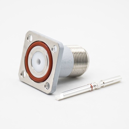 N Female 4 Hole Flange Panel Mount Coaxial RF Lightning Arrester Straight Connector