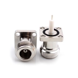N Female Jack Flange Mount Waterproof RF Coaxial Connector