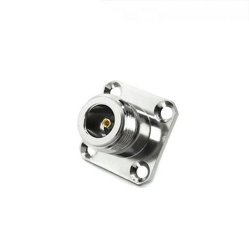 N Female Jack to SMA Female Jack Flange Mount RF Coaxial Connector Adapter