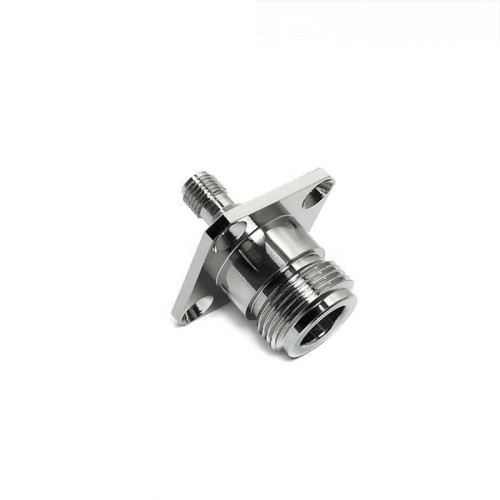 N Female Jack to SMA Female Jack Flange Mount RF Coaxial Connector Adapter