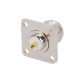 N Female Straight Soldering Connector Gold-plated Socket