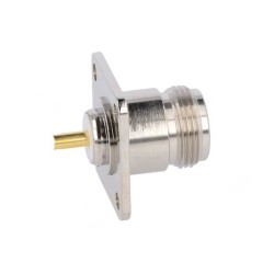N Female Straight Soldering Connector Gold-plated Socket
