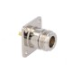 N Female Straight Soldering Connector Gold-plated Socket