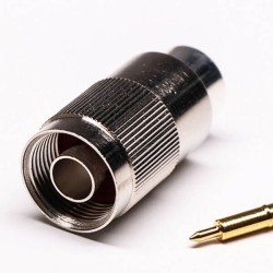 N Male Connector 180 Dergree Solder Type Coaxial Connector for Cable