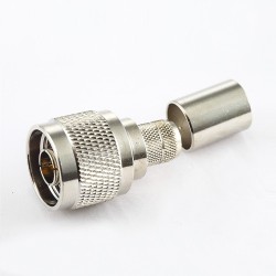N Male Connector LMR400 Straight Crimp for RG8U