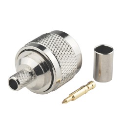 N Male Crimp Connector Straight Plug for Cable LMR240