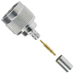 N Male Crimp Connector Straight Plug for Cable LMR240