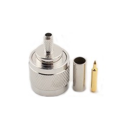 N Male Plug Straight RF Coaxial Connector Crimp Type for Cable RG142 RG223