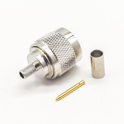 N Male Plug Straight RF Coaxial Connector Crimp Type for Cable RG142 RG223