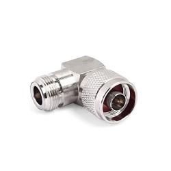 N Male Plug to N Female Jack Right Angle RF Coaxial Connector Adapter