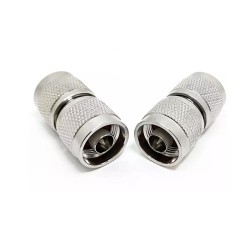 N Male Plug to N Male Plug Coaxial Connector Adapter Straight for 1/2 Cable