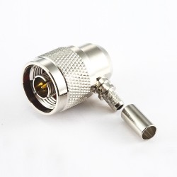 N Right Angle Connector Male Crimp for SYV50-3 RG58 RG142