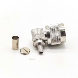 N Right Angle Connector Male Crimp for SYV50-3 RG58 RG142