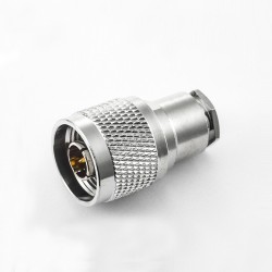 N Short Connector Male Straight Clamp for SYV50-3 RG58 RG142