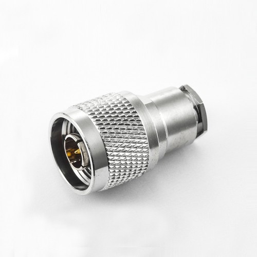 N Short Connector Male Straight Clamp for SYV50-3 RG58 RG142