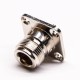 N Solder Type Female Straight 4 Hole Flange Solder Cup for Cable