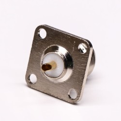 N Solder Type Female Straight 4 Hole Flange Solder Cup for Cable
