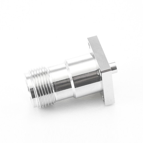 N Type 50 Ohm Connector Female Straight Welding Plate 4 Hole Flange Solder for Semi-flexible Semi-rigid-3 N Type 50 Ohm Connector Female Straight Welding Plate 4 Hole Flange Solder for Semi-flexible Semi-rigid-3