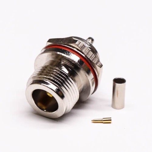 N Type Coaxial Cable Connector Straight 180 Degree Female Waterproof Crimp Type N Type Coaxial Cable Connector Straight 180 Degree Female Waterproof Crimp Type