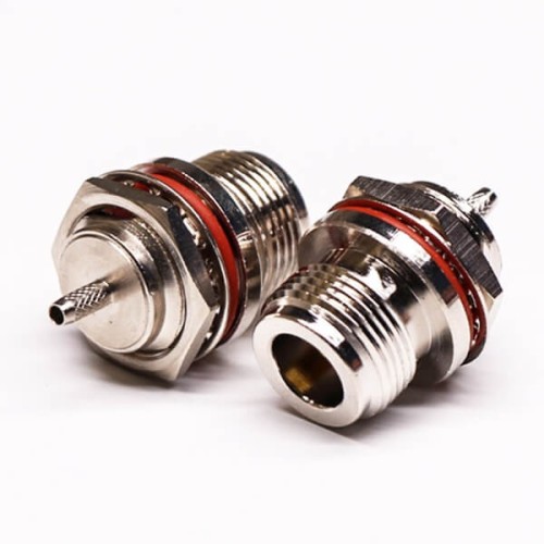 N Type Coaxial Cable Connector Straight 180 Degree Female Waterproof Crimp Type N Type Coaxial Cable Connector Straight 180 Degree Female Waterproof Crimp Type