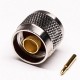 N Type Coaxial Connector 180 Degree Male Pin Solder Type for Cable N Type Coaxial Connector 180 Degree Male Pin Solder Type for Cable