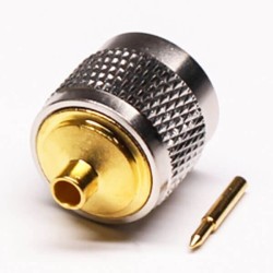 N Type Coaxial Connector 180 Degree Male Pin Solder Type for Cable