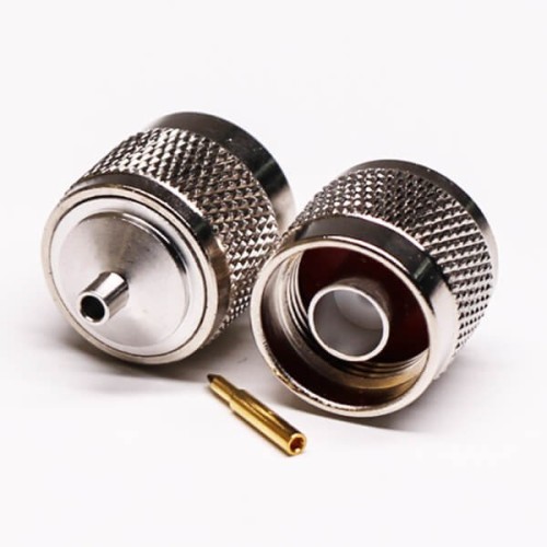N Type Coaxial Male Connector 180 Degree Solder Type for Cable N Type Coaxial Male Connector 180 Degree Solder Type for Cable