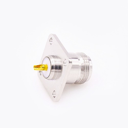 N Type Connector Chassis Mount 4 Hole Flange Female Straight Solder Cup for Cable N Type Connector Chassis Mount 4 Hole Flange Female Straight Solder Cup for Cable