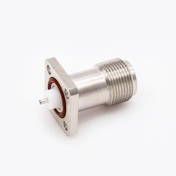 N Type Connector Chassis Mount Welding Plate 4 Hole Flange Waterproof Straight Female Solder for PCB Mount