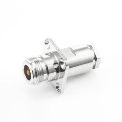 N Type Connector Coaxial Straight Female 4 Hole Flange Clamp for SYV50-5